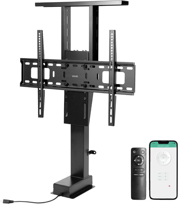Motorized TV Stand for 37 to 77 Inch Screens, Vertical Lift Television Stand wit gallery