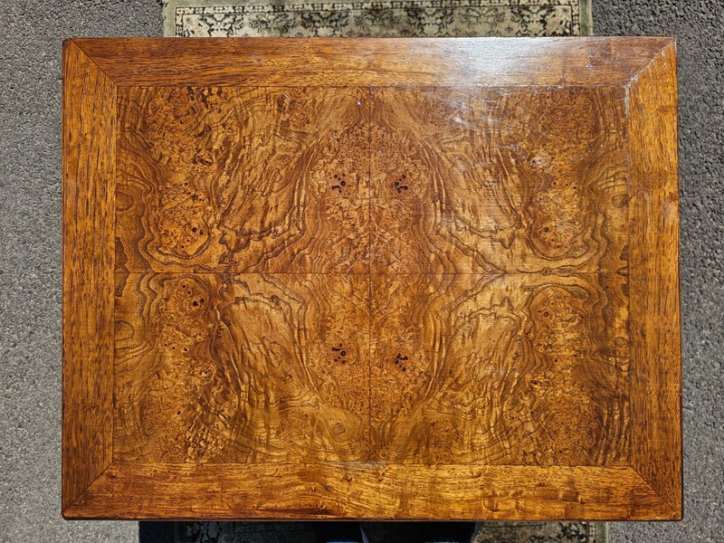 Altavista Lane Burled Walnut Rustic End Side Table 1950's gallery
