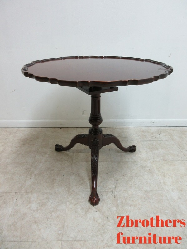Baker Historical Charleston Mahogany flip Top Center End Table Ball Claw gallery