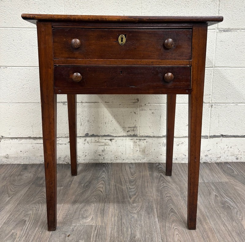 Antique Primitive Work Table Sewing Stand Desk gallery