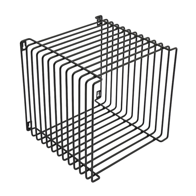 Black Iron Vintage Square Side Table 11.8in Smooth Edges Retro Home Aesthetic gallery