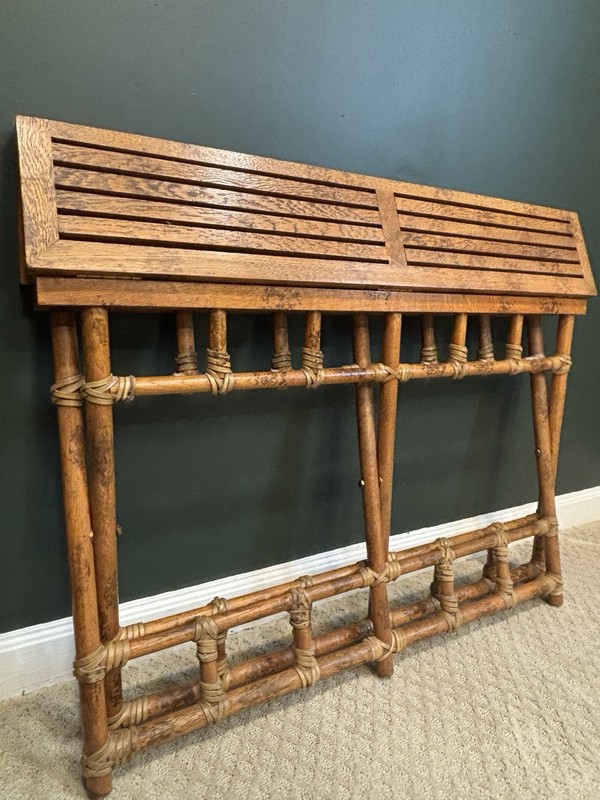 Vintage McGuire Oak Folding Table gallery