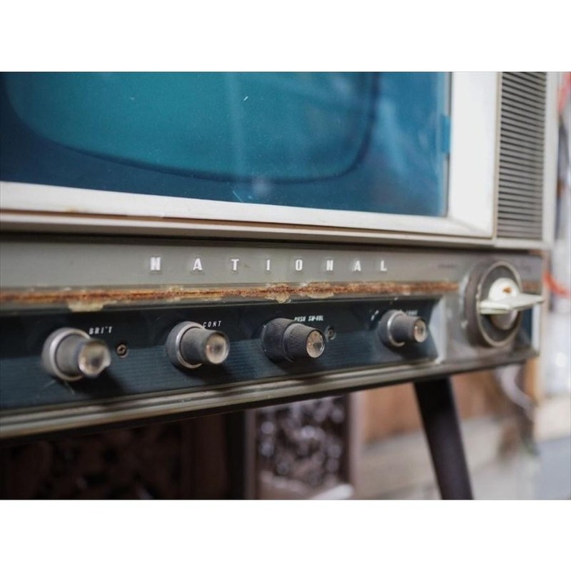 National Retro TV K Size Used Japan Mid-Showa Era H17741 gallery