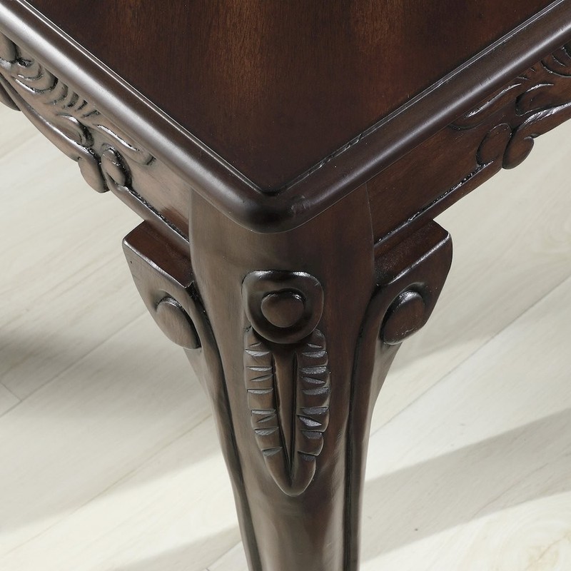 Blush Traditional Ornate Detailing Dark Cherry Finish Wood Coffee Table gallery