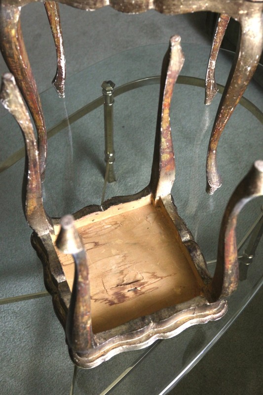 Set Of 2 Italian Florentine Gold Gilt WOOD, Nesting Tables Ornate Design Italy gallery