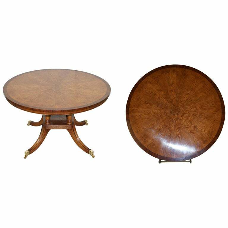 BRAND NEW CLUSTER POLLARD OAK ROUND DINING TABLES SEATS FOUR TO SIX PEOPLE
