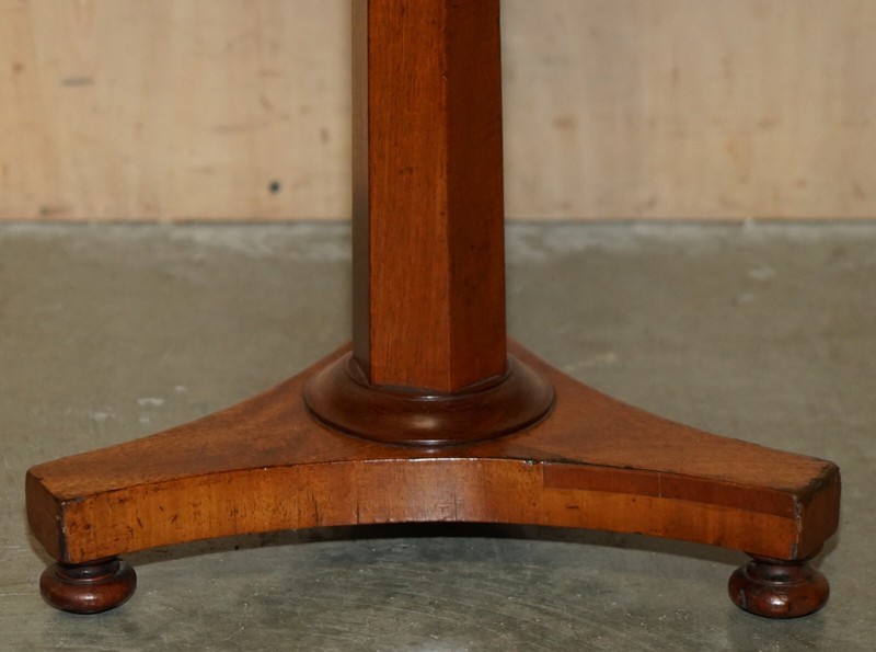 Antique Restored William IV 1830 Walnut Occasional Side End Wine Lamp Table gallery