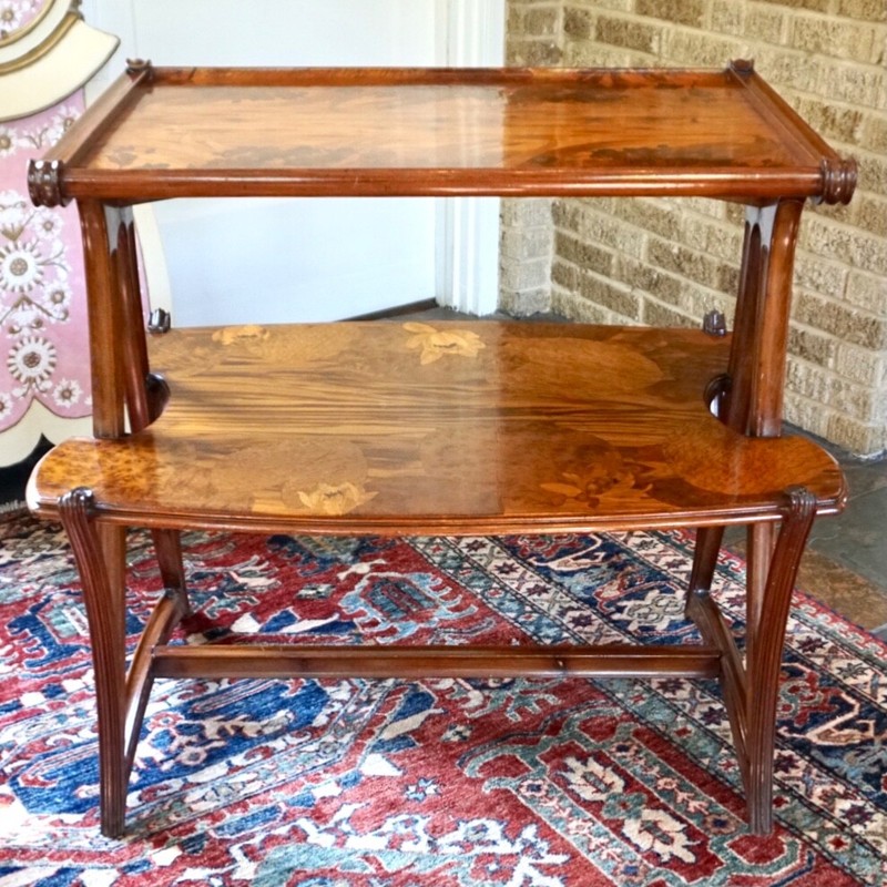 Louis Majorelle Two Tier Marquetry Table gallery