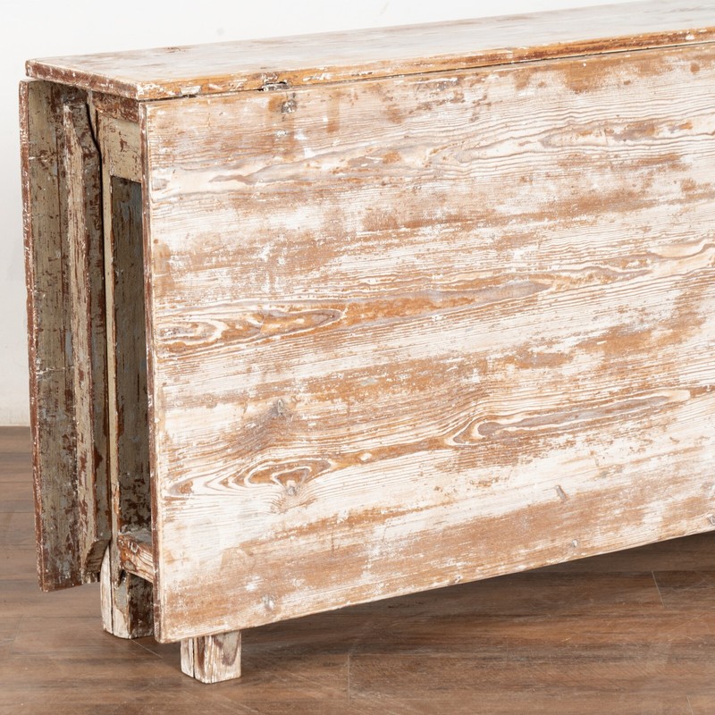 Early 19th Century White Pine Gate Leg Drop Leaf Table from Sweden gallery
