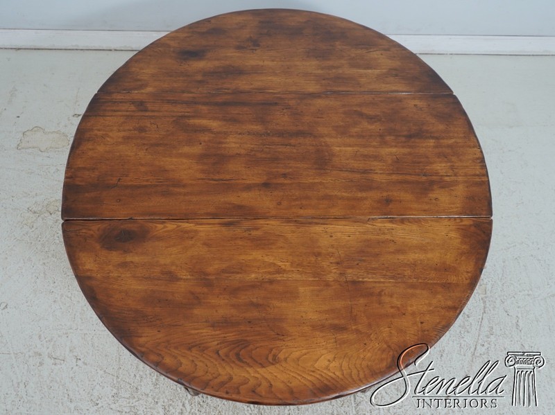 L70660: Vintage English Oak Gate Leg Drop Leaf Dining Table gallery