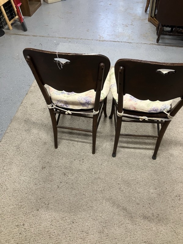 Antique Mahogany Drop Leaf Table With Drawer And Two Chairs gallery