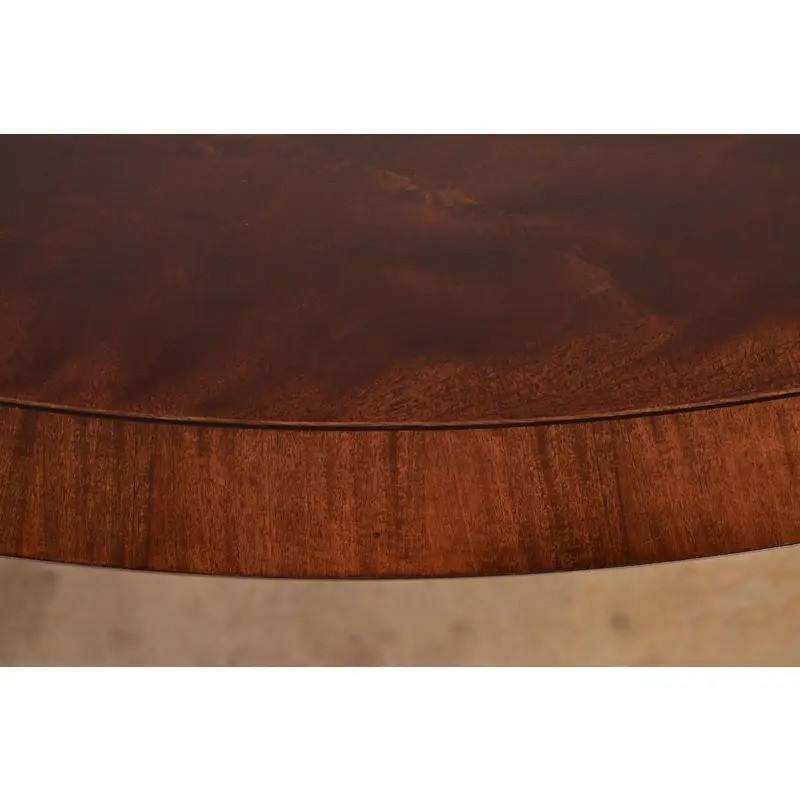 Ethan Allen Regency Banded Flame Mahogany Coffee Table, Newly Refinished gallery