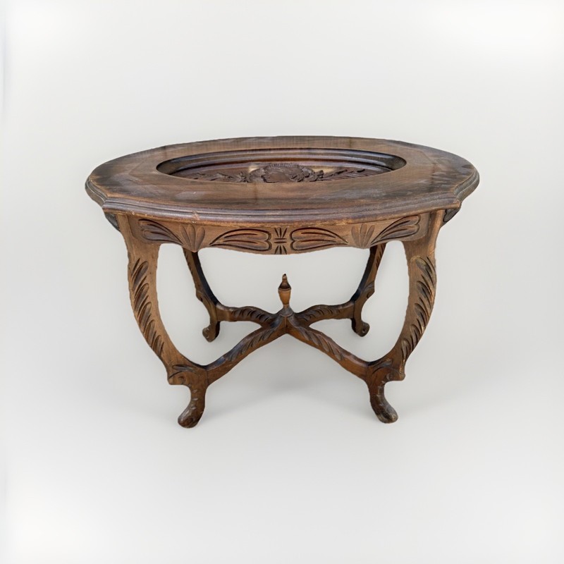 Beautiful Antique Rare Hand Carved Coffee / End Table gallery
