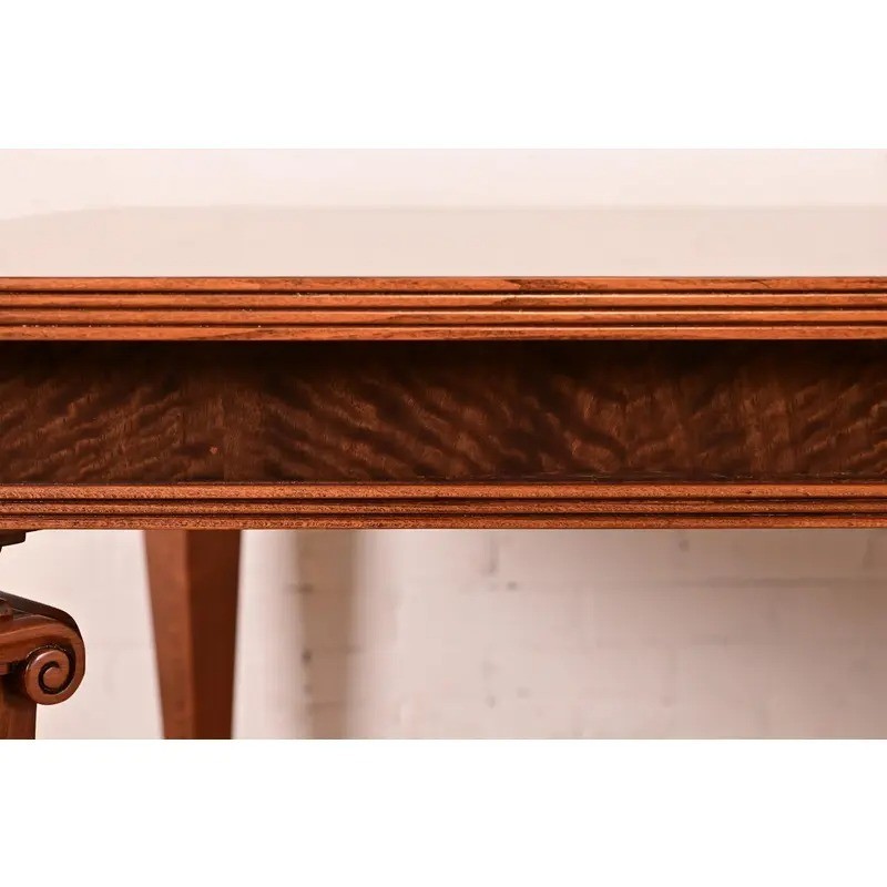 Theodore Alexander French Regency Burl Wood Dining Table, Newly Refinished gallery