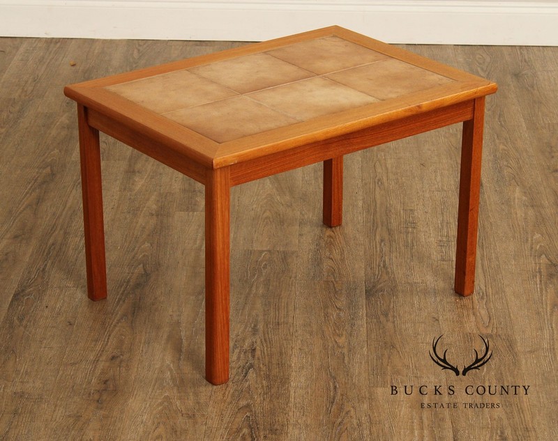 Møbelfabrikken Toften Danish Modern Tile-Top Teak Side Table gallery