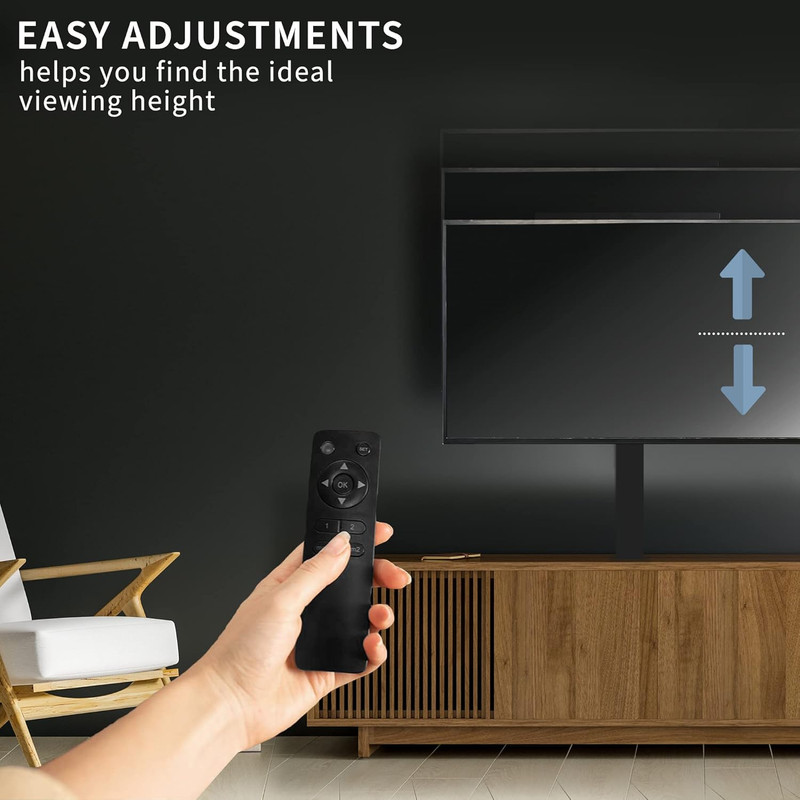 Motorized TV Stand for 37 to 77 Inch Screens, Vertical Lift Television Stand wit gallery