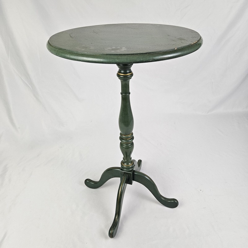 Vintage L Hitchcock Pedestal Table Plant Fern Stand Hand Painted '61 Americana gallery