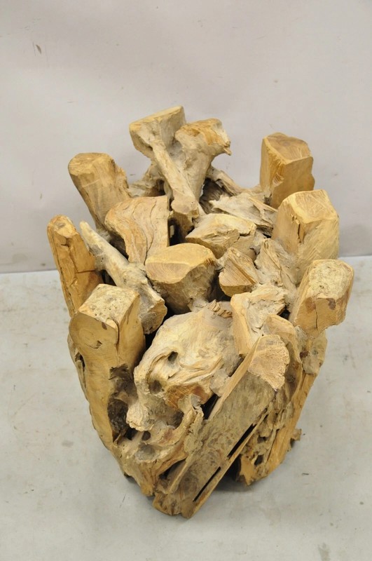 Vintage Mid Century Modern Teak Wood Root Driftwood Coffee Table Pedestal Base gallery