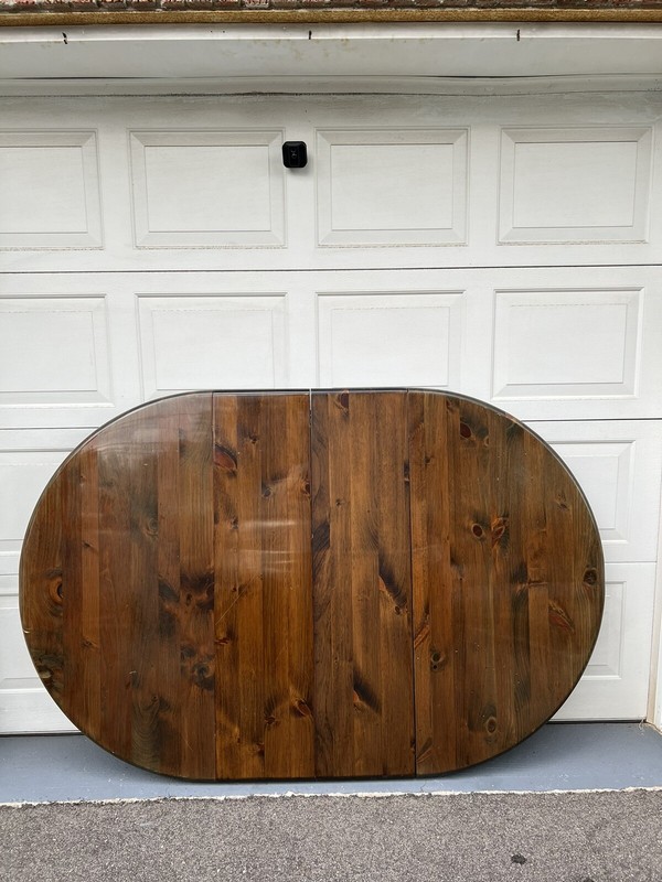 BENNINGTON PINE VTG. Walter Of Wabash Inc Polished Wood Table, 4’ X 6’