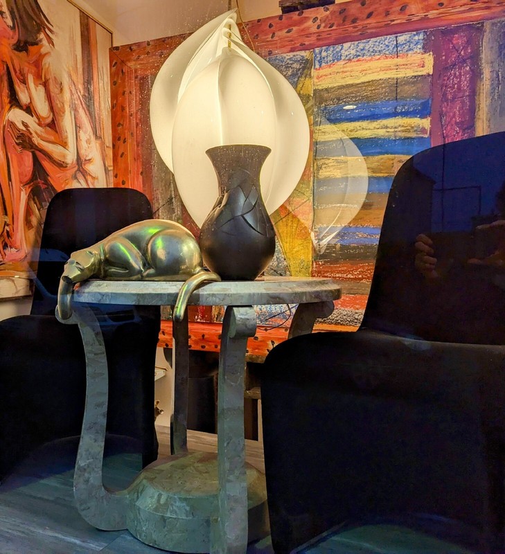 Marquis Collection of Beverly Hills Table Regency pomo tessellated travertine gallery