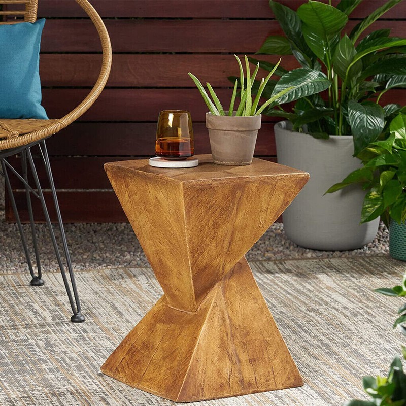 Antique Vintage Concrete Art Deco Occasional Table Side Lamp Table Plant Stand gallery