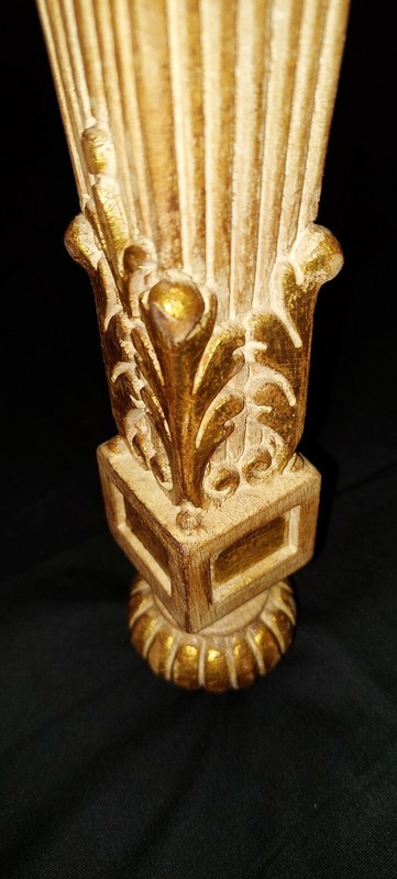 Italian End Table, Hand Crafted, Antique Style, Square 24.5"W x 26"H, Marble Top gallery