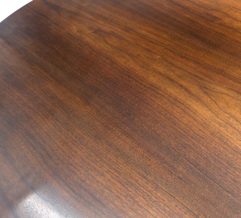 Gibbings for Widdicomb Mid-Century Modern Round Walnut Coffee Table Tapered Legs gallery