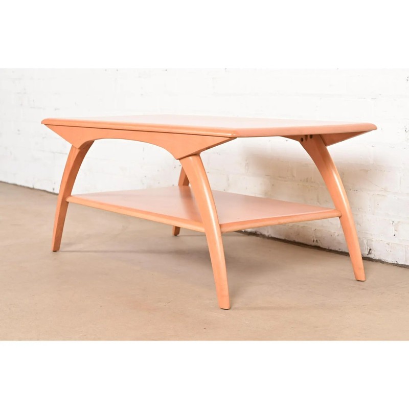 Heywood Wakefield Mid-Century Modern Solid Maple Spider Leg Coffee Table, 1950s gallery