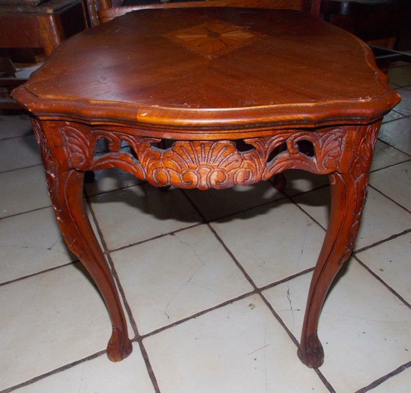 Mahogany Carved Inlaid Top Coffee Table (CT-246) gallery