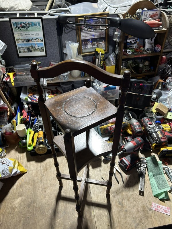 ANTIQUE TURNED Side Table SOLID WOOD SMOKING TELEPHONE STAND VINTAGE gallery