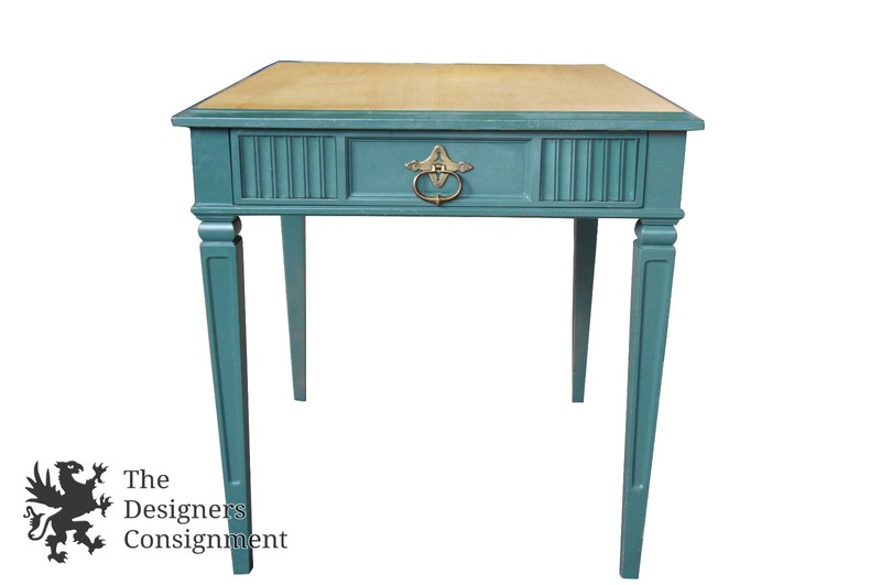 Drexel Heritage Traditional Painted Side Accent Table Drawer Blonde 14-804-30 gallery