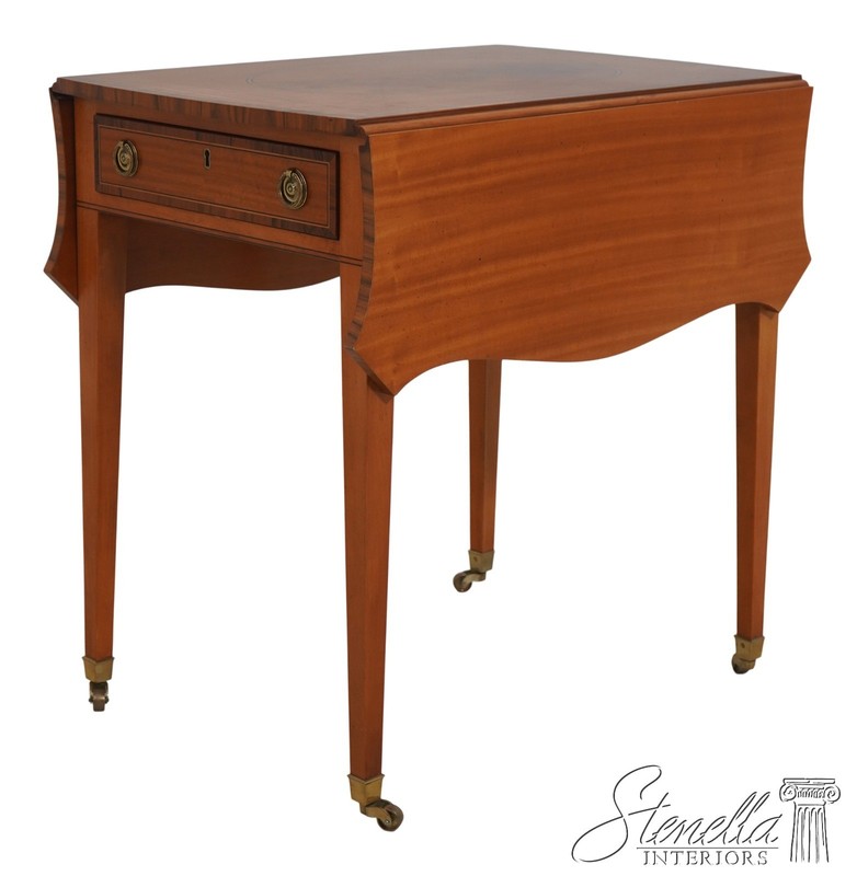L68757: KITTINGER Mahogany Drop Leaf Inlaid Pembroke Table