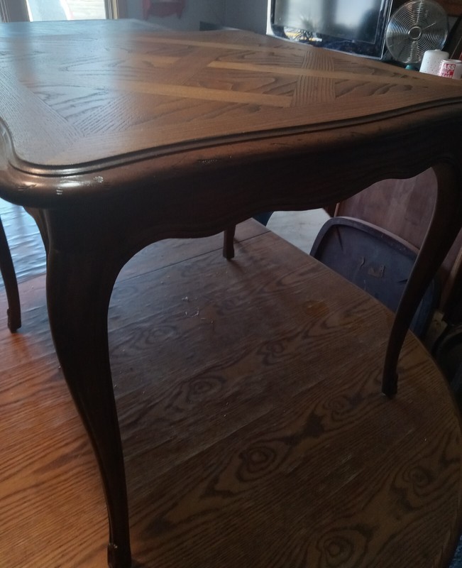 Mid Century Oak Inlaid Top Henredon Side Table / End Table (ET79) gallery