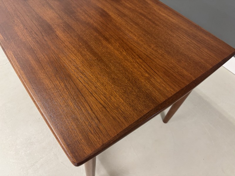 Refinished 72” Danish Modern Teak Draw Leaf Table gallery