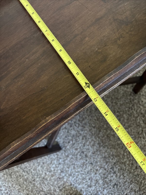 VTG/Georgian Revival Accent Table With Stretcher Legs gallery