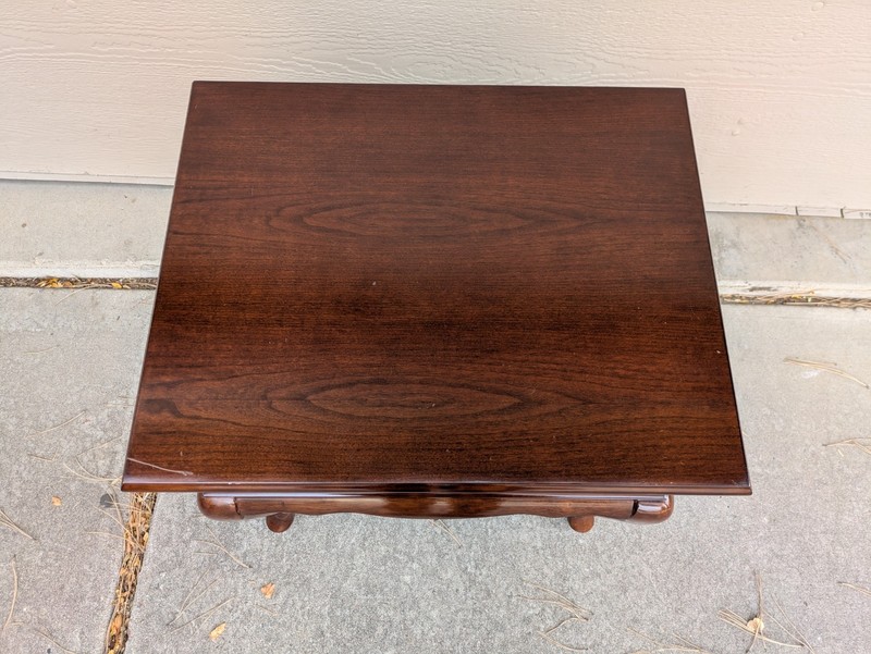 Vintage Bombay Company Queen Anne Mahogany Telephone TV Stand Side Table R43 gallery