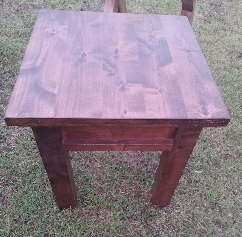 Solid Alder Wood End Table with Walnut Stain/ Side Table (ET501) gallery