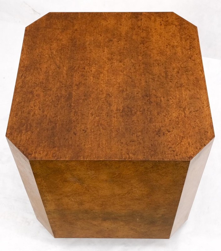 Patinated Copper Cube Shape Large Pedestal Occasional Table Stand Custom Mint gallery