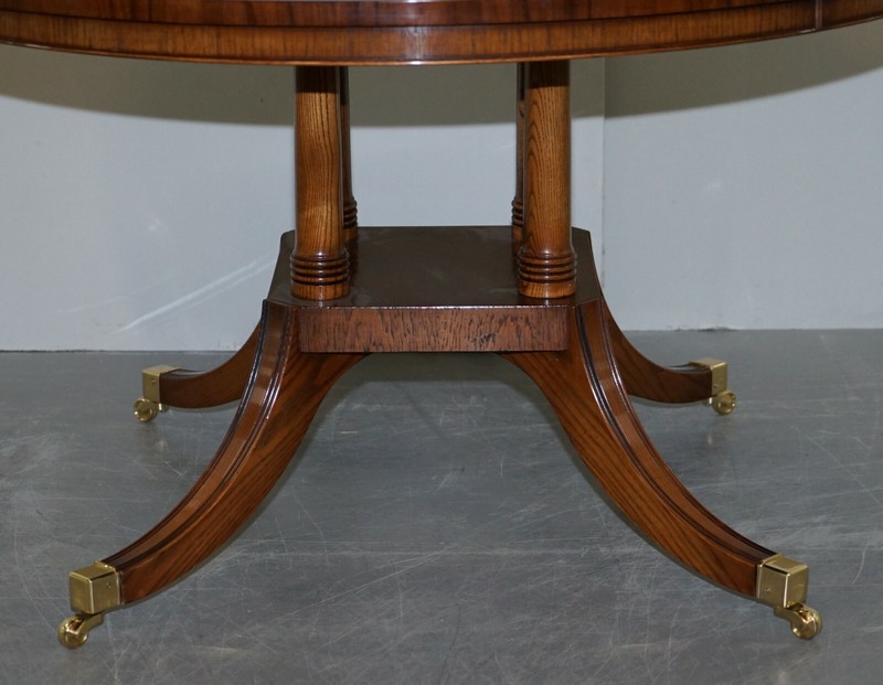 BRAND NEW CLUSTER POLLARD OAK ROUND DINING TABLES SEATS FOUR TO SIX PEOPLE gallery