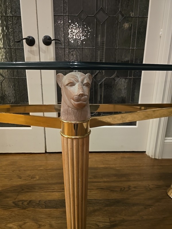Vintage Panther Head Console Table 80s MADE IN ITALY Mid Century gallery