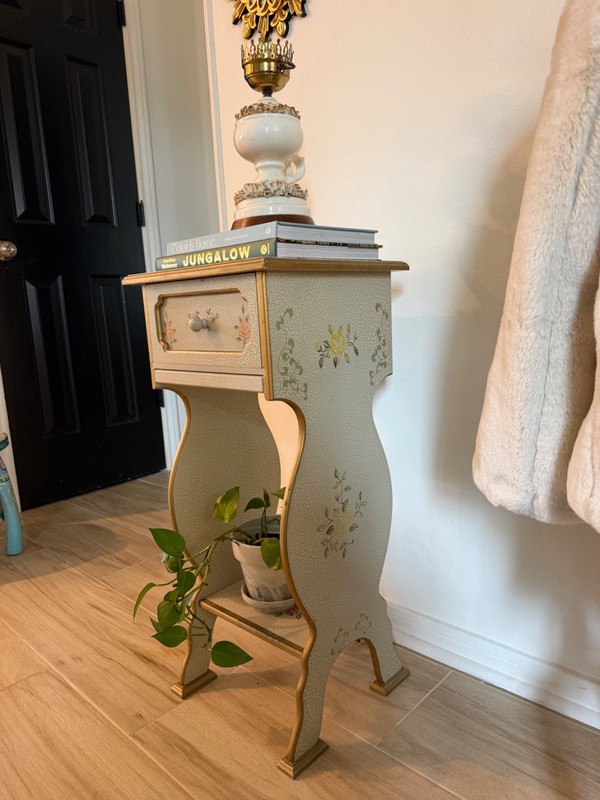 Vintage French Provincial Wood Side Table gallery