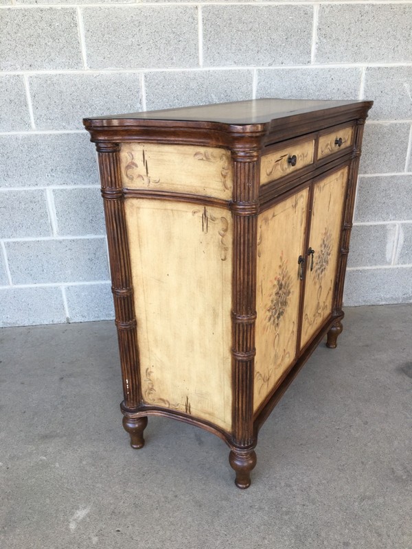 PULASKI FURNITURE PAINT DECORATED BRITISH COLONIAL STYLE CONSOLE TABLE gallery