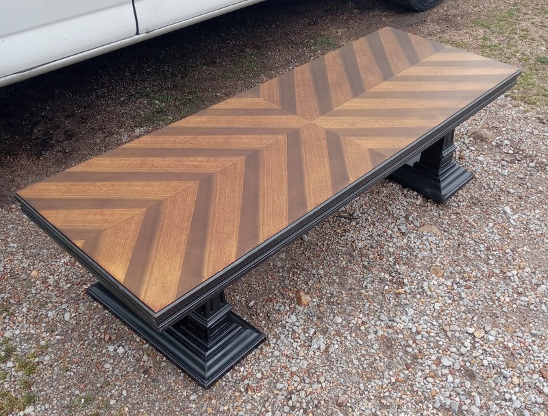 Mid Century Double Pedestal Coffee Table (CT360)