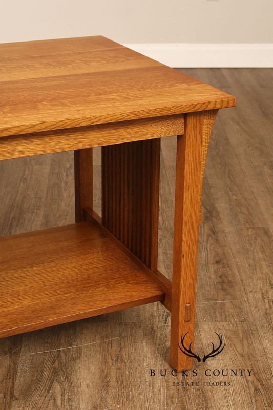 Stickley Mission Collection Oak Spindle Lamp Table gallery