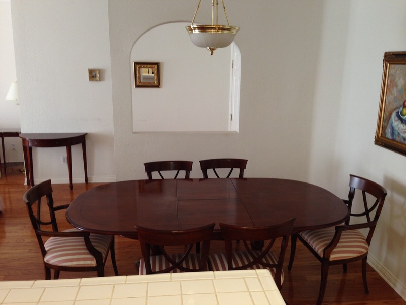 Dinning table mahogany French polished extendable with 6 matching chairs