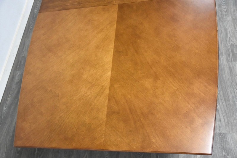 Walnut and Brass Mid Century Modern Dining Table gallery
