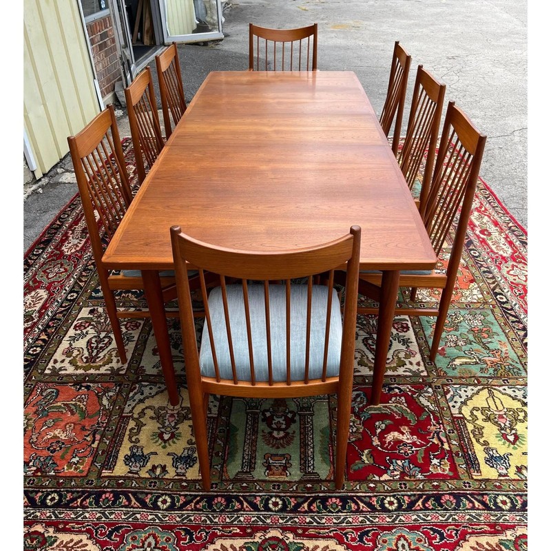 Rare Sibast Danish Dining Room Table and 8 Chairs [VINTAGE] gallery