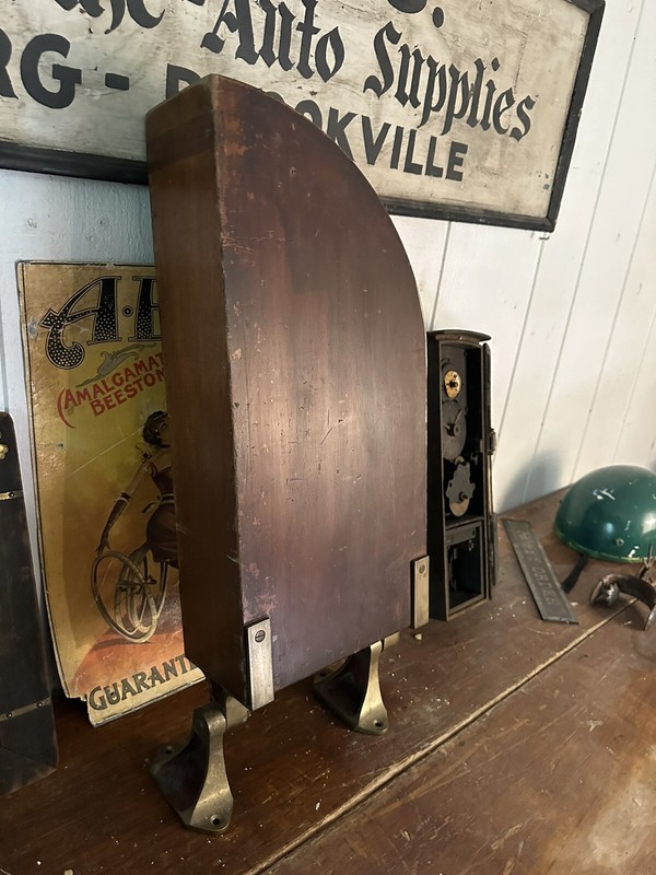 1890s Swing Out Industrial Brass Drafting Table Ledger Shelf Arm Office Study