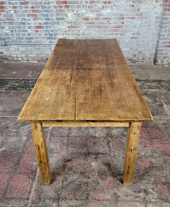 19th century 75" Primitive Farm Dining Table gallery