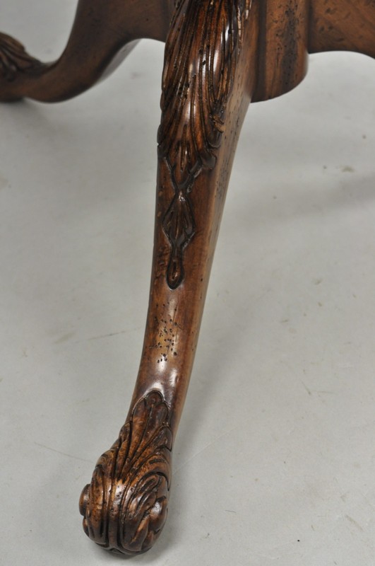 Georgian Chippendale Fretwork Gallery Round Mahogany Occasional Side Table gallery